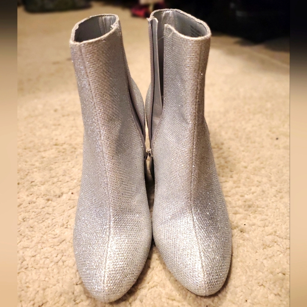 Silver Ankle Boots